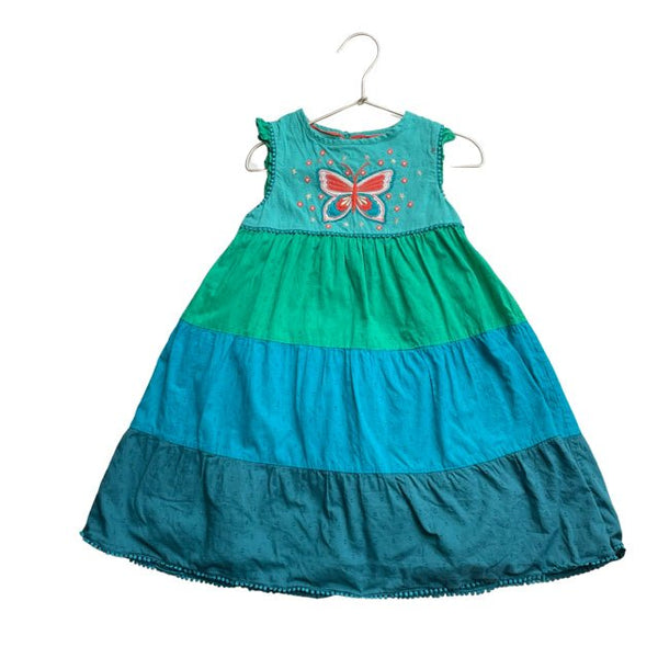 Mini Boden Green Embroidered Butterfly Dress - Size 3-4Y - Bounce Mkt