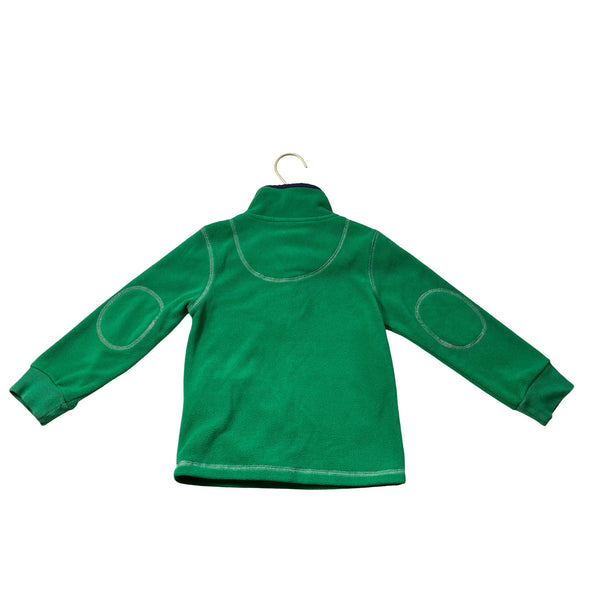 Mini Boden Green & Navy Trim 1/4 Zip Fleece Sweatshirt - Size 3 - Bounce Mkt