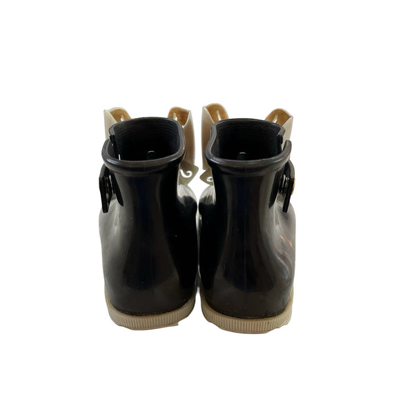 Mini Melissa Black & Ivory Bow Short Rain Boots - Size 10 - Bounce Mkt