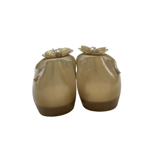 Mini Melissa x Barbie Gold Shoes - Size 3 - Bounce Mkt