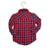 Mini Rebel Red & Navy Plaid Button Down Shirt - Size 18 - 24 Months - Bounce Mkt