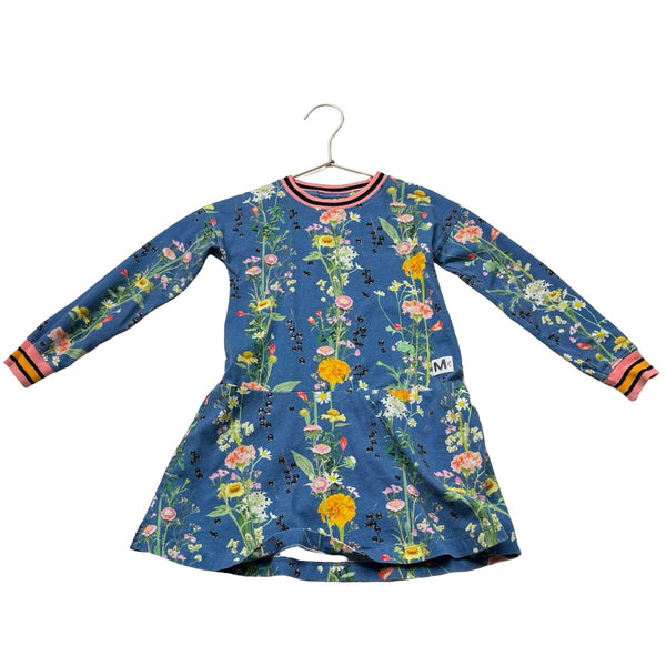 Molo Blue Wildflower Dress - Size 98 - 104 (3 - 4) - Bounce Mkt