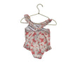 Mon Coeur Peach & Ivory Flower Print Swim Suit - Size 18 - 24 Mo - Bounce Mkt
