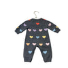 Monica + Andy Gray & Multi Color Heart Sweater One Piece - Size 3 - 6 Months - Bounce Mkt
