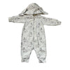 Monica & Andy Ivory & Black Bunny Hooded Ears One Piece - Size 0 - 3 Months - Bounce Mkt