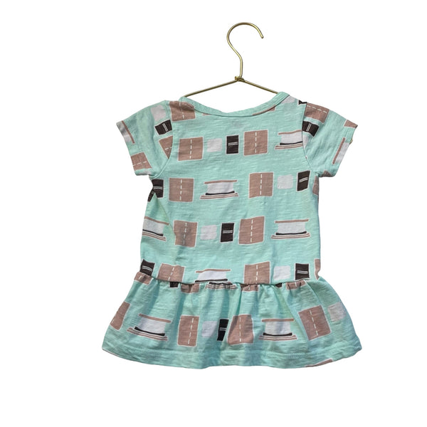 Monica + Andy Mint Green & Brown Smores Short Sleeve Shirt - Size 2 - Bounce Mkt