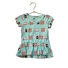 Monica + Andy Mint Green & Brown Smores Short Sleeve Shirt - Size 2 - Bounce Mkt