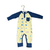 Monica + Andy Yellow & Navy Truck & Sandcastle Long Sleeve One Piece - Size 6 - 12M - Bounce Mkt