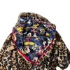 Monnalisa Reversible Leopard Faux Fur & Navy Mickey Mouse Jacket - Size 4 - Bounce Mkt