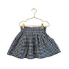 Monoprix Navy & White Gingham Pleated Skirt - Size 6 - Bounce Mkt