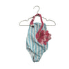 Mud Pie Light Blue Striped Pink Flamingo Swim Suit - Size 12 - 18 Mo - Bounce Mkt