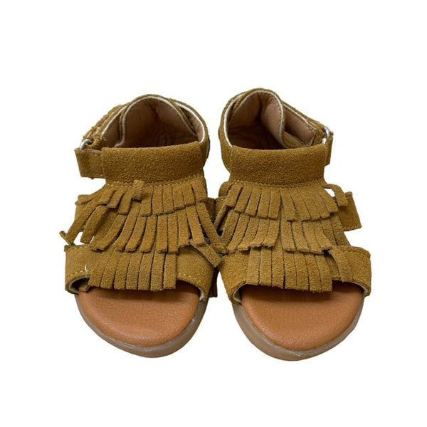 Muyguay Tan Fringe Sandals - Size 21 (5.5) - Bounce Mkt