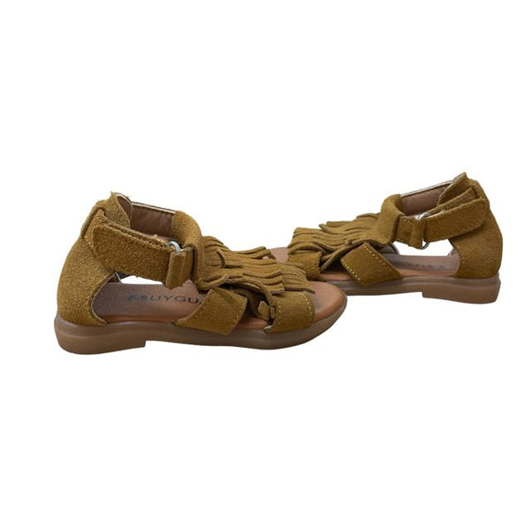 Muyguay Tan Fringe Sandals - Size 21 (5.5) - Bounce Mkt