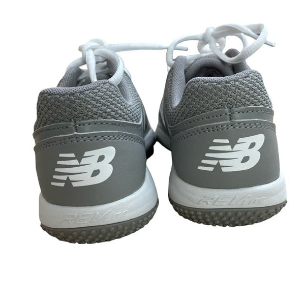 New Balance Gray & Ivory Baseball Turf Cleat - Size 1.5Y - Bounce Mkt