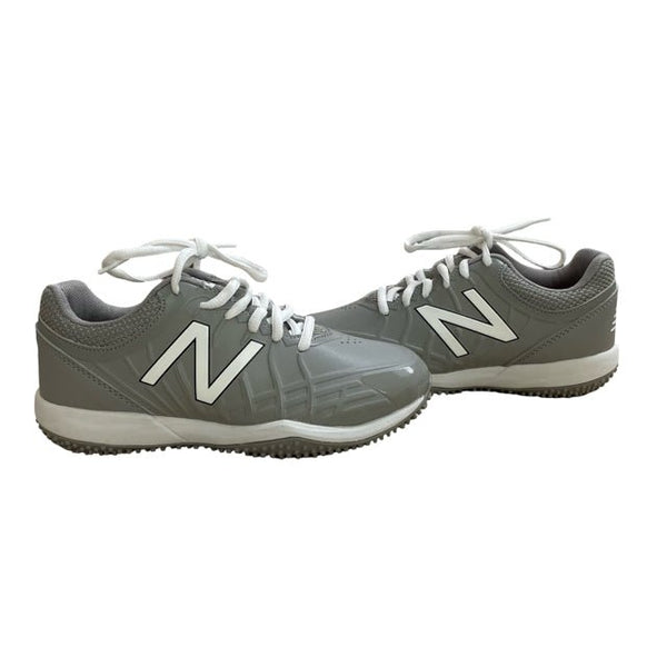 New Balance Gray & Ivory Baseball Turf Cleat - Size 1.5Y - Bounce Mkt