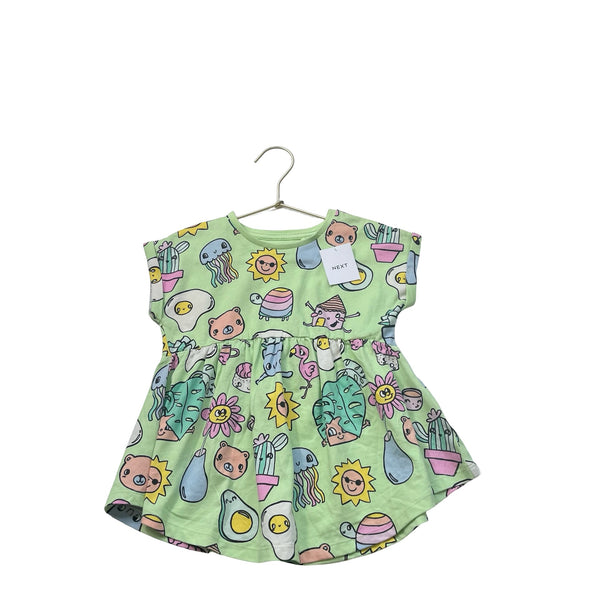 Next Green Graphic Print Dress with Tags - Size 3 - 6 Mo - Bounce Mkt