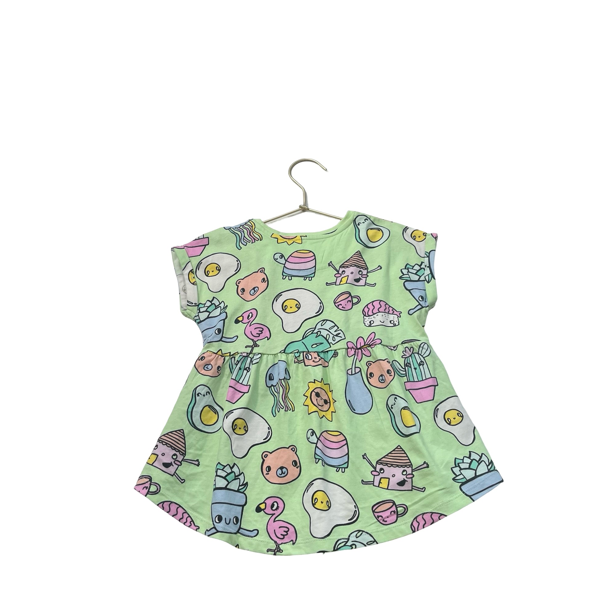 Next Green Graphic Print Dress with Tags - Size 3 - 6 Mo - Bounce Mkt