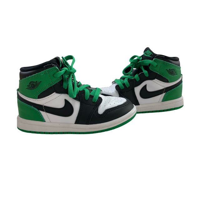 Nike Air Jordan Black, White, Green High - Top Sneakers - Size 9C - Bounce Mkt
