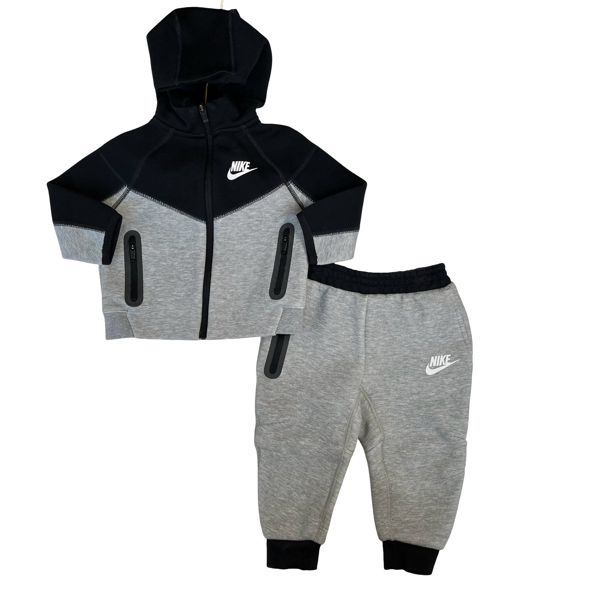 Nike Black & Gray Zip - Up Hoodie & Jogger Set - Size 18 Mo - Bounce Mkt