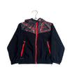 Nike Black & Red Texture Pattern Fleece Hooded Sweatshirt - Size 3 - Bounce Mkt