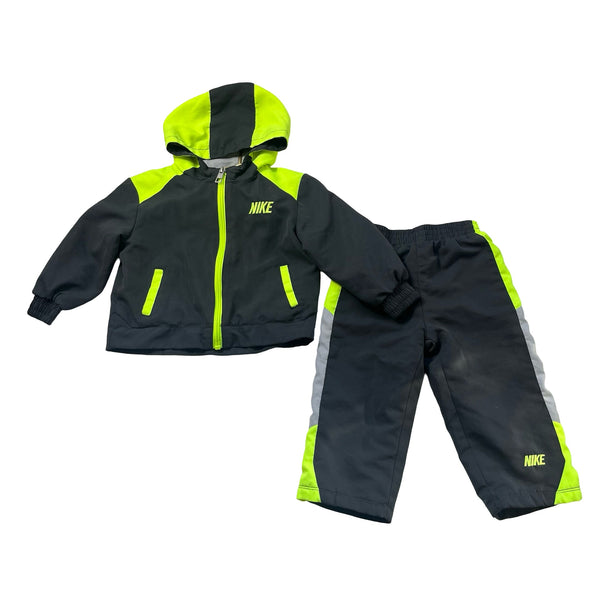 Nike Dark Gray & Neon Green Track Suit Set - Size 18 Mo - Bounce Mkt
