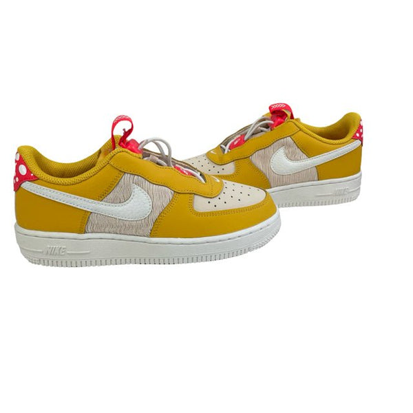 Nike Force 1 Toggle 'Mushroom' Yellow Sneakers - Size 2Y Big Kid - Bounce Mkt