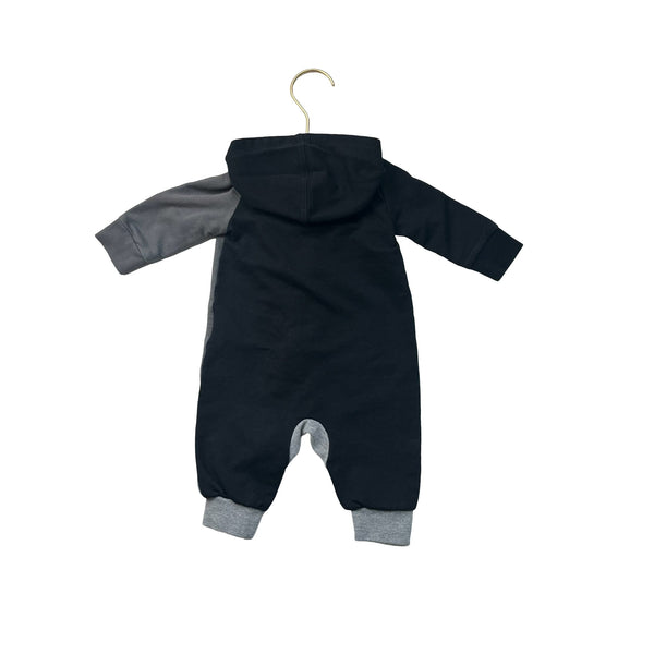 Nike Gray & Black Hooded One Piece - Size 3 Months - Bounce Mkt