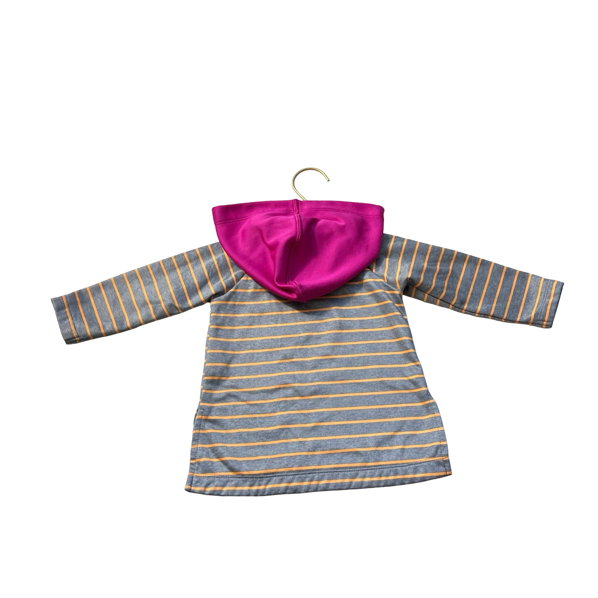 Nike Gray & Orange Striped Hooded Athletic Sweatshirt - Size 12 Mo - Bounce Mkt