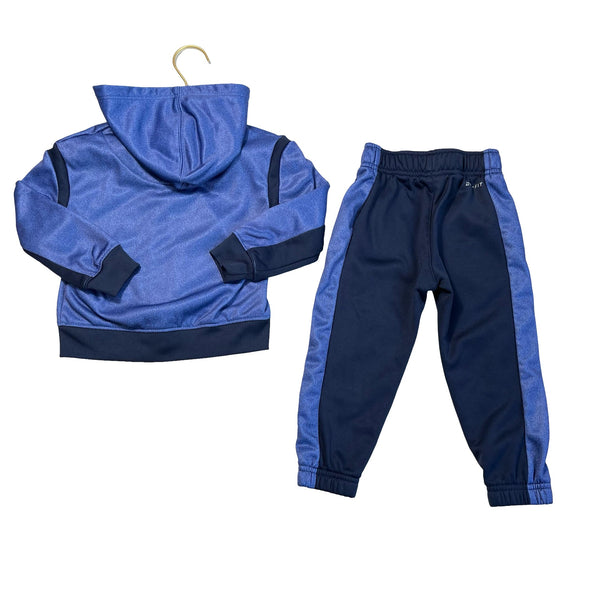 Nike Heather Blue & Navy Joggers & Zip - Up Hoodie Set - Size 2T - Bounce Mkt