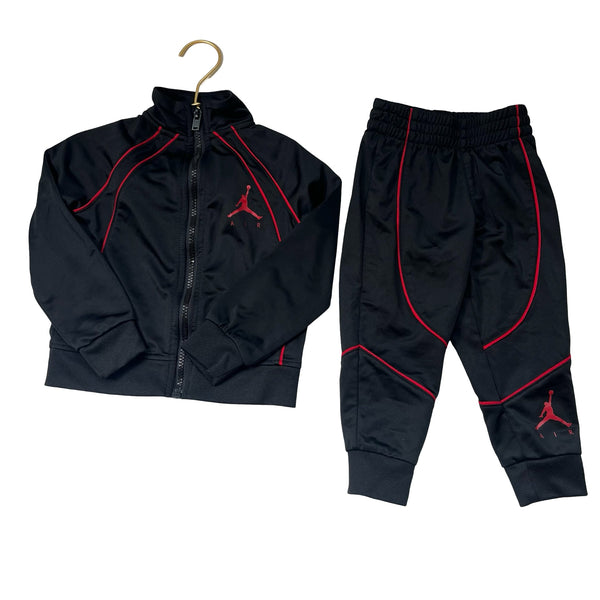 Nike Jordan Black & Red Trim Track Jacket & Jogger Set - Size 2 - Bounce Mkt