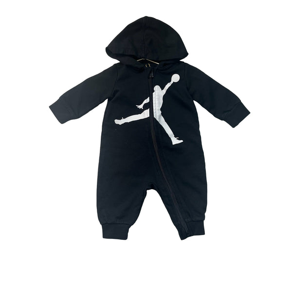 Nike Jordan Black & White Hooded One Piece - Size 0 - 3 Months - Bounce Mkt