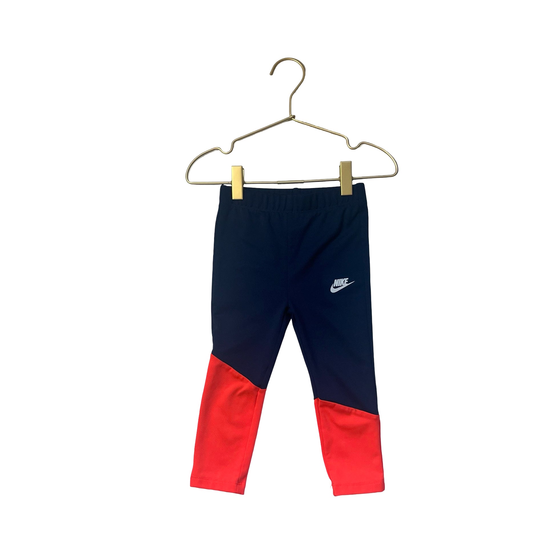 Nike Navy & Neon Orange Athletic Leggings - Size 24 Mo - Bounce Mkt
