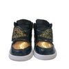Nike Sky Jordan Gold, Black & Ivory High Top Sneakers - Size 5C - Bounce Mkt