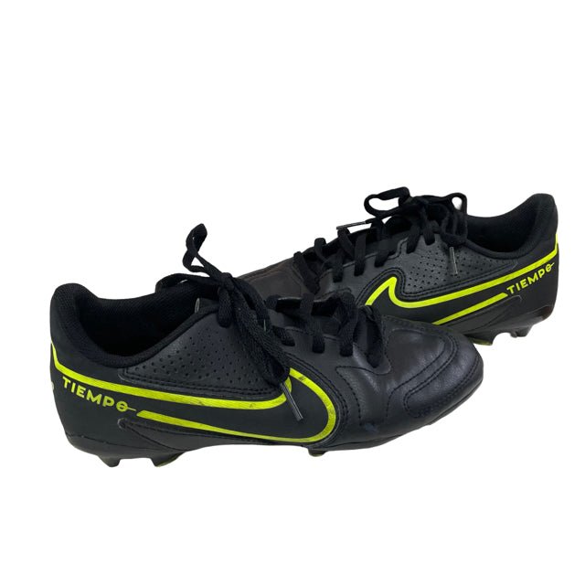 Nike Tiempo Black & Neon Cleats - Size 3Y - Bounce Mkt