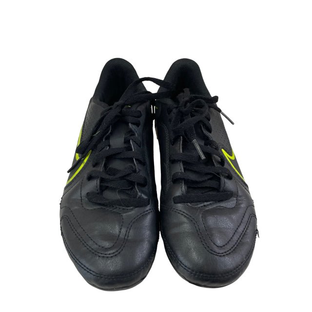 Nike Tiempo Black & Neon Cleats - Size 3Y - Bounce Mkt