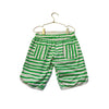 Noe & Zoe Berlin Green & Ivory Striped Shorts - Size 10Y - Bounce Mkt