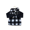 North Face Black & White Plaid Zip Up Hooded Fleece Jacket - Size 6 - 12 Months - Bounce Mkt
