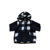North Face Black & White Plaid Zip Up Hooded Fleece Jacket - Size 6 - 12 Months - Bounce Mkt
