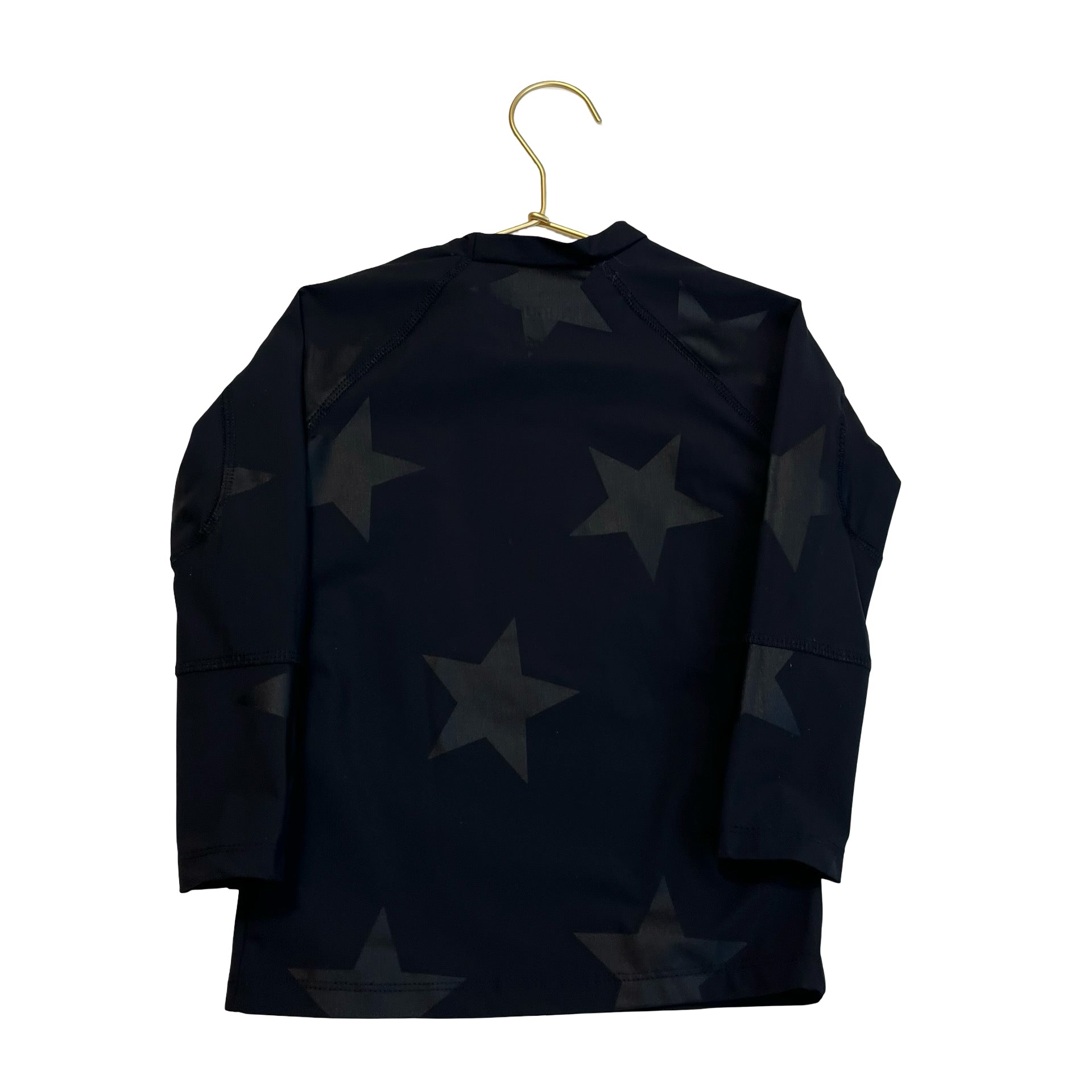Nununu Black Star Print Rash Guard - Size 3 - 4 - Bounce Mkt