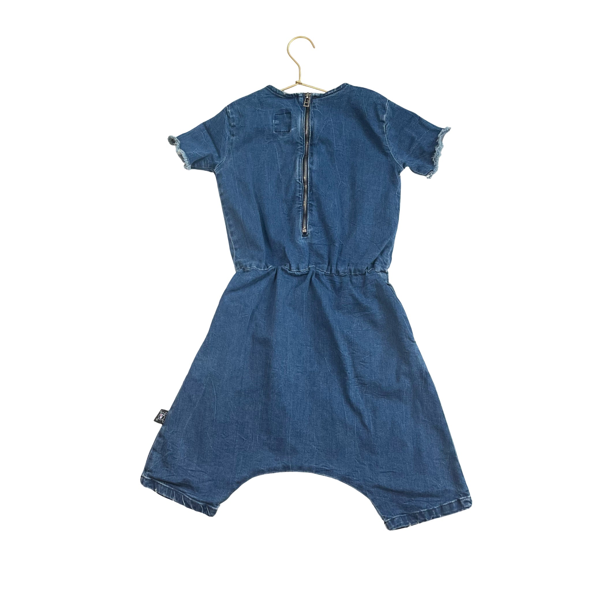 Nununu Blue Denim Short Sleeve Romper - Size 10/11 - Bounce Mkt