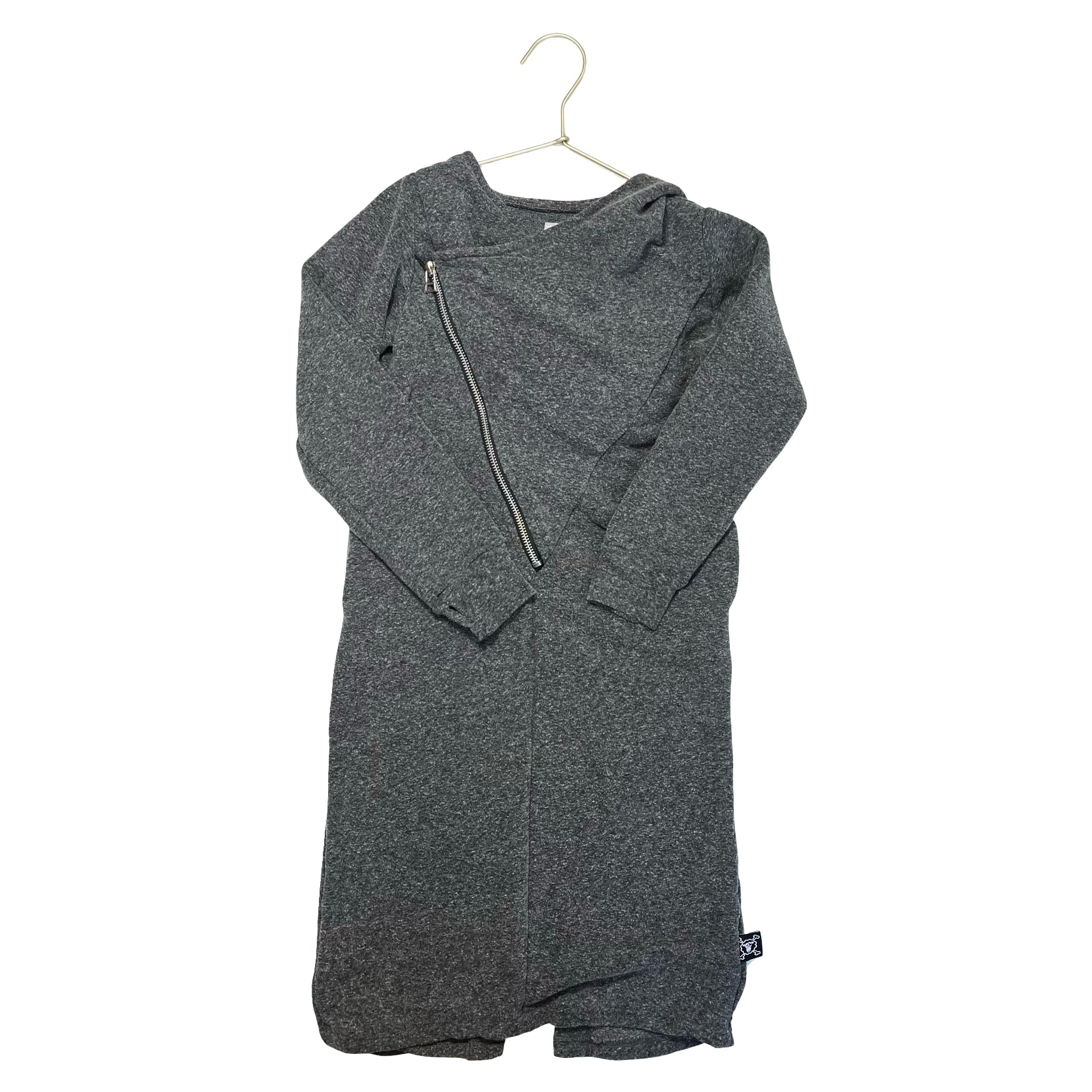 Nununu Dark Gray Zipper Hooded Dress - Size 4 - 5 - Bounce Mkt