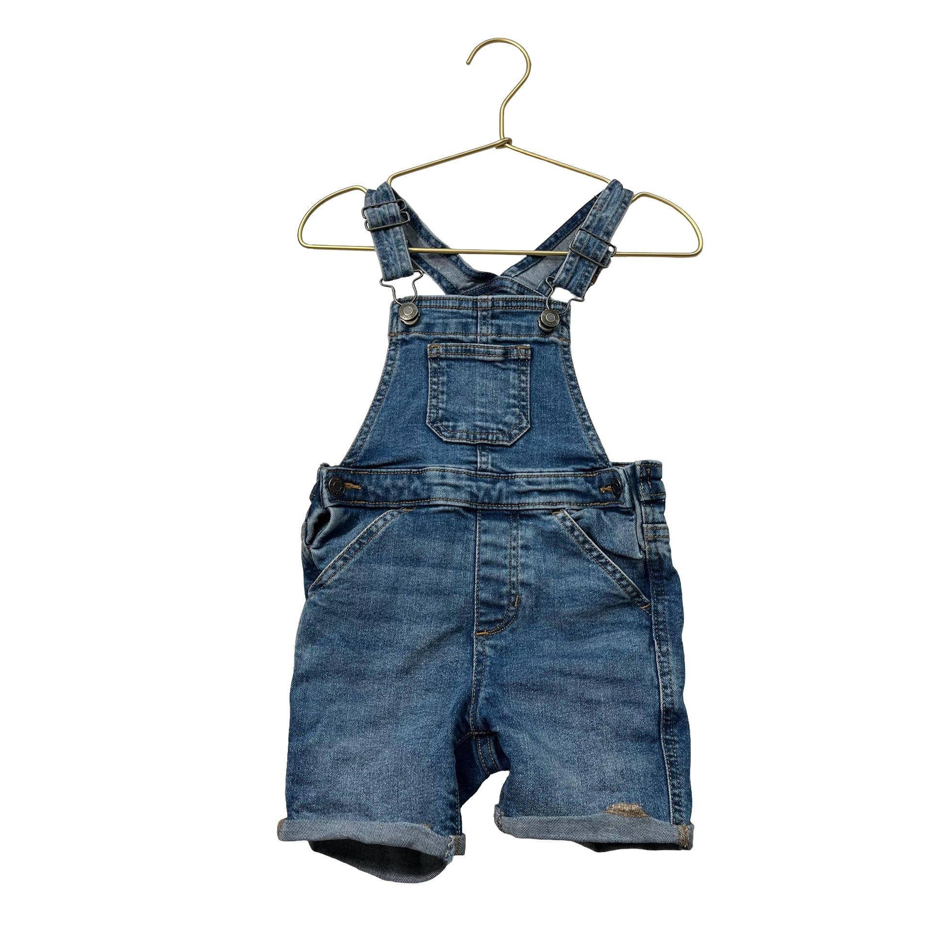 Okie Dokie Denim Shortalls - Size 2T - Bounce Mkt