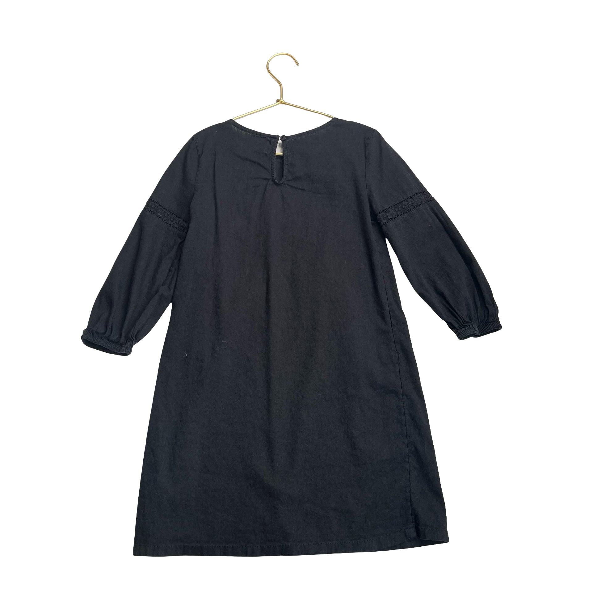 Old Navy Black, Pink & Red Diamond Embroidery Long Sleeve Dress - Size S (6/7) - Bounce Mkt