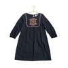 Old Navy Black, Pink & Red Diamond Embroidery Long Sleeve Dress - Size S (6/7) - Bounce Mkt