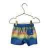 Old Navy Blue & Yellow Ombre Stripe Swim Shorts - Size 6 - 12 Months - Bounce Mkt