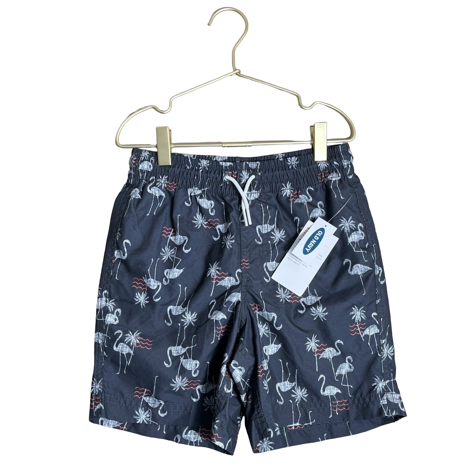 Old Navy Dark Gray Flamingo Print Swim Suit with Tags - Size M 8 - Bounce Mkt
