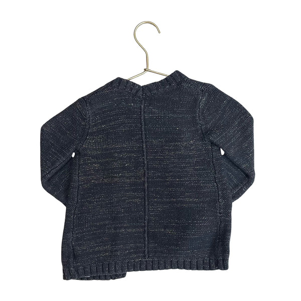 Old Navy Dark Gray & Gold Metallic Open - Front Cardigan - Size 3T - Bounce Mkt
