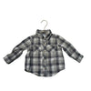 Old Navy Gray Plaid Button Down - Size 12 - 18 Mo - Bounce Mkt