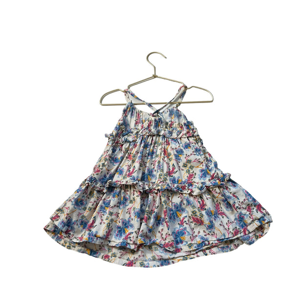 Old Navy Ivory, Blue & Pink Floral Sleeveless Dress - Size 2 - Bounce Mkt