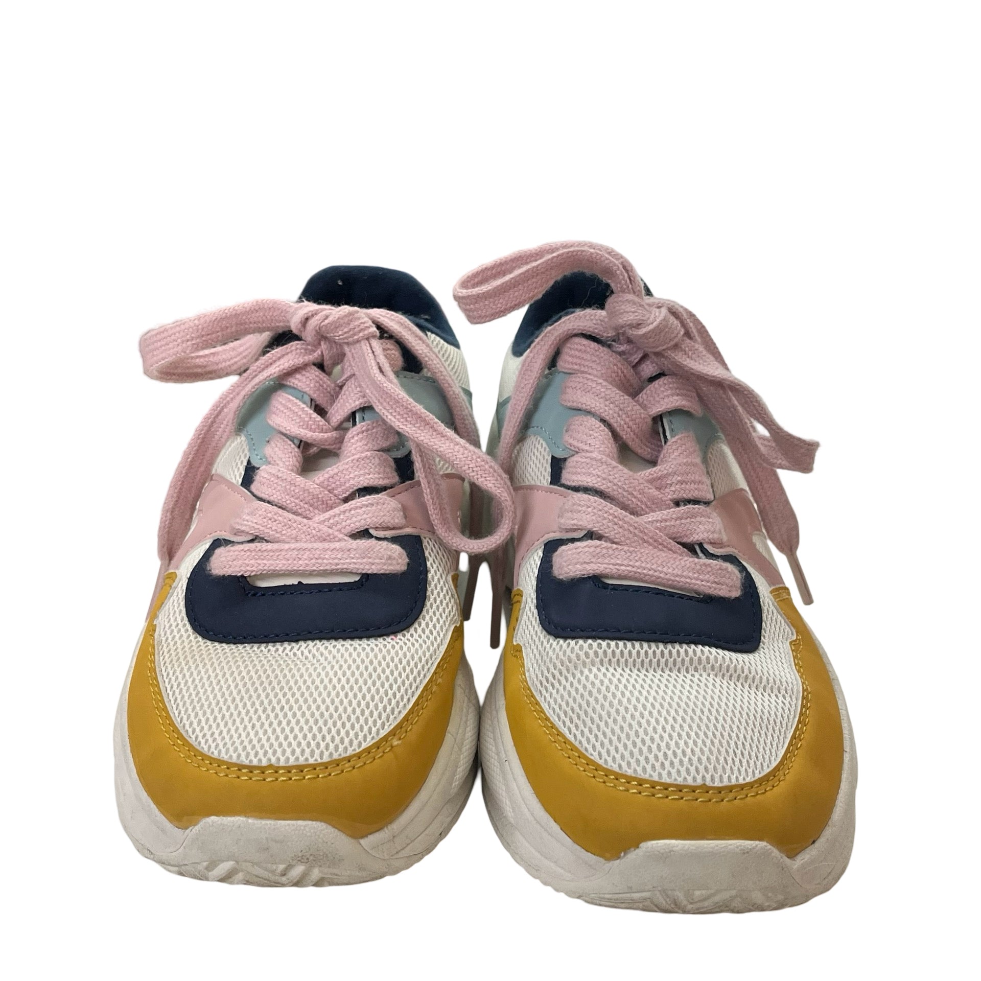 Old Navy Ivory, Yellow, Navy & Pink Sneakers - Size 3Y - Bounce Mkt